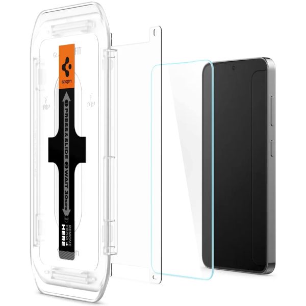 Spigen Vetro temperato GLAStR EZ Fit, confezione da 2 + Applicatore Samsung Galaxy S24 Plus / S25 Plus