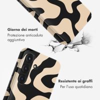 Selencia Cover posteriore Vivid con MagSafe Samsung Galaxy S25 - Art Wave Black