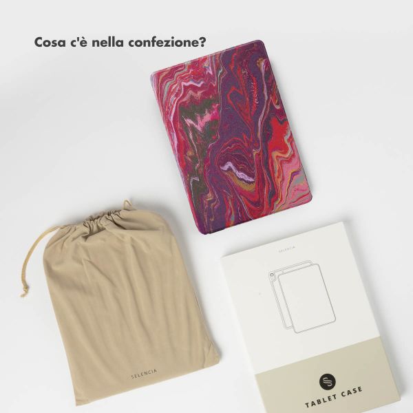 Selencia Cover per tablet Vivid Samsung Galaxy Tab A9 Plus - Marble Plum