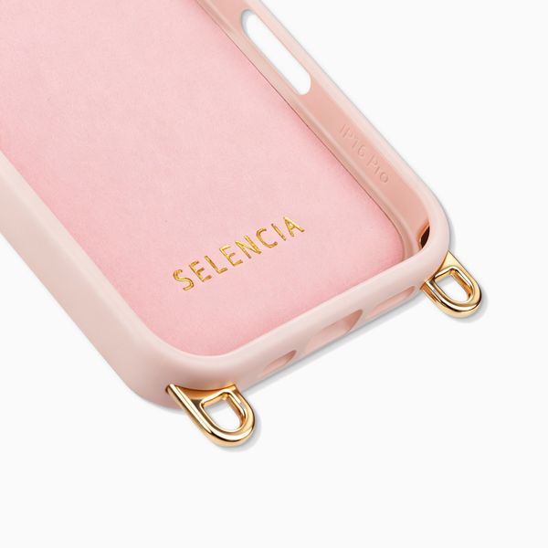 Selencia Cover posteriore Rivièra con MagSafe con ganci rimovibili Apple iPhone 16 Pro - Sorbet Pink