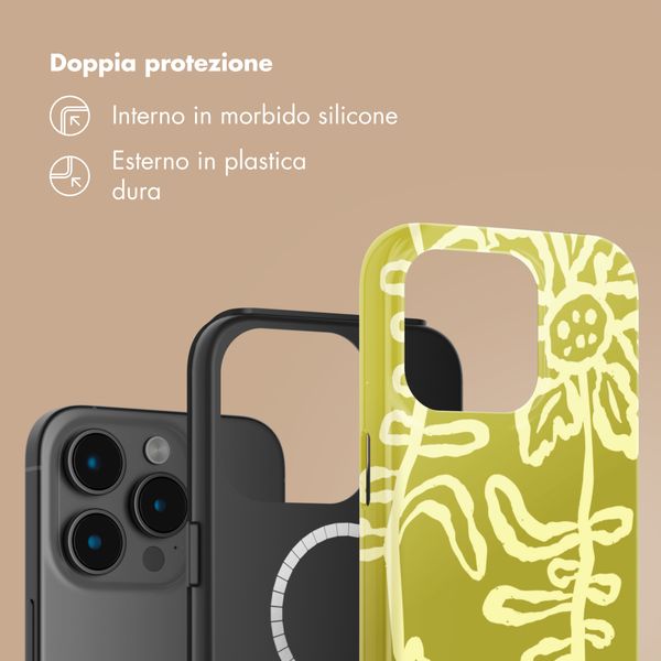 Selencia Cover posteriore Vivid con MagSafe Apple iPhone 15 Pro - Chalky Bloom
