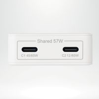 Accezz Caricabatterie GaN Ultra Slim - 2x USB-C - 65 W - Bianco