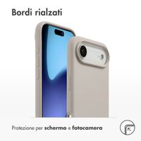 Accezz Cover in silicone liquido con MagSafe Apple iPhone Air - Stone