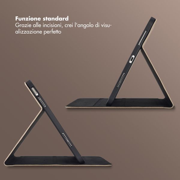 Selencia Cover Riva Apple iPad 11 (2025) 11 pollici A16 / iPad 10 (2022) 10.9 pollici - Mocha Brown