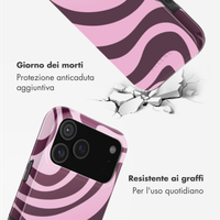 Selencia Cover posteriore Vivid con MagSafe Apple iPhone 17 Pro Max - Wavy Swirl Pink Plum