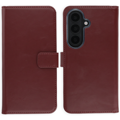 Selencia Cover a libro in vera pelle Samsung Galaxy S26 - Burgundy