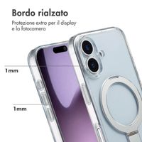 Accezz Cover con anello e supporto con MagSafe Apple iPhone 17 - Trasparente