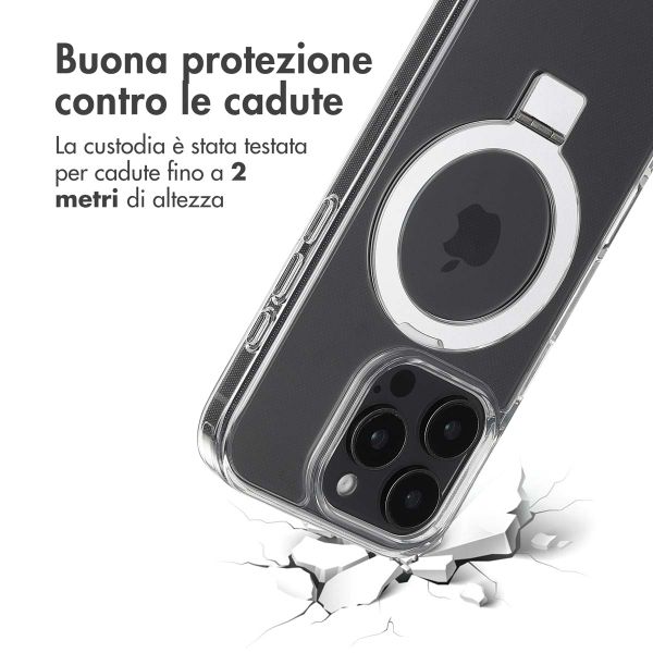 Accezz Cover con anello e supporto con MagSafe Apple iPhone 16 Pro - Trasparente