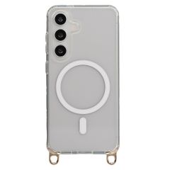 Selencia Cover posteriore Rivièra MagSafe con gancini rimovibili Samsung Galaxy S25 / S24 - Trasparente