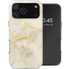 Selencia Cover posteriore Vivid con MagSafe Apple iPhone 17 Pro Max - Golden Beige Marble