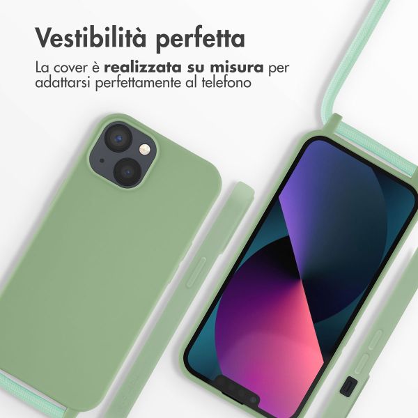 imoshion Cover in Silicone con Cordino Apple iPhone 13 - Verde