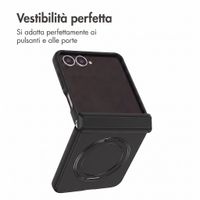 Accezz Color Backcover con MagSafe e supporto ad anello Samsung Galaxy Z Flip 8 - Nero