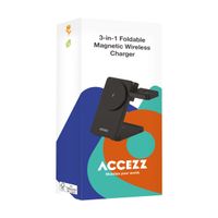 Accezz Caricatore wireless pieghevole 3-in-1 MagSafe - 20W - Nero