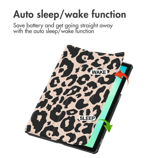 imoshion Cover Trifold Design Samsung Galaxy Tab A11 Plus - Leopard