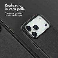 Accezz Cover in Pelle con MagSafe Apple iPhone 17 Pro Max - Onyx Black