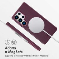 Accezz Cover in Pelle con MagSafe Samsung Galaxy S25 Ultra - Heath Purple