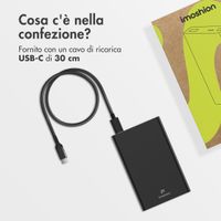 imoshion Powerbank Ultra Series in alluminio da 10.000 mAh – Quick Charge e Power Delivery – Nero