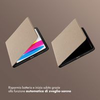 Selencia Cover Riva Apple iPad 11 (2025) 11 pollici A16 / iPad 10 (2022) 10.9 pollici - Beige