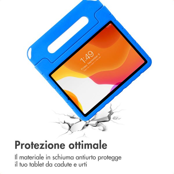 imoshion Cover per tablet a prova di bambino con bambole rimovibili Samsung Galaxy Tab A11 Plus / A9 Plus - Blu