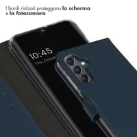 Selencia Cover a libro in vera pelle Samsung Galaxy A25 (5G) - Blu