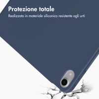 Accezz Cover a libro in silicone Smart Apple iPad Air 11 pollici (2026) M4 / (2025) M3 / (2024) M2 / Air 5 (2022) / Air 4 (2020) - Blu scuro