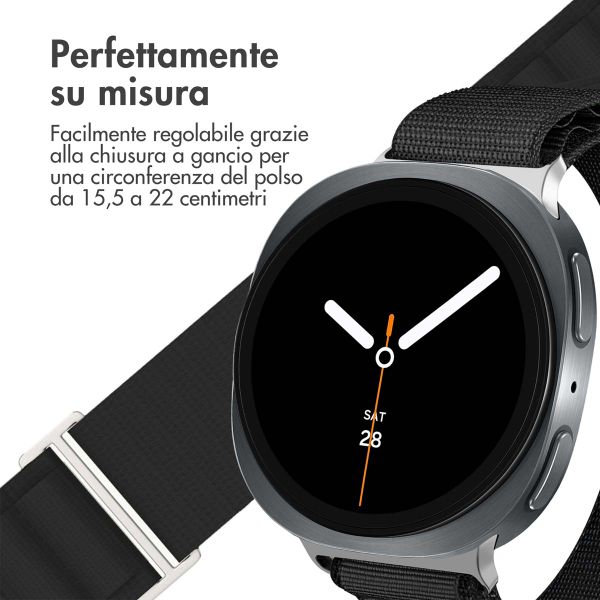 imoshion Cinturino in nylon Alpine Samsung Galaxy Watch 8 (40/44mm) / Classic (46mm) - Nero