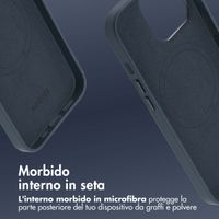 Accezz Cover in Pelle con MagSafe Apple iPhone 13 Pro - Nightfall Blue