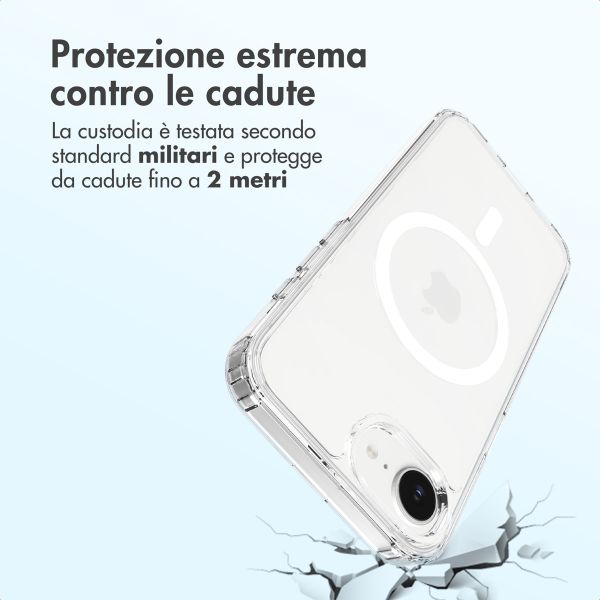 Accezz Cover posteriore Xtreme Impact con MagSafe Apple iPhone 17e / 16e - Trasparente