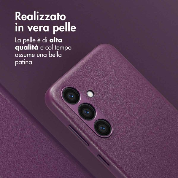 Accezz Cover in pelle 2 in 1 con MagSafe Samsung Galaxy S24 - Heath Purple