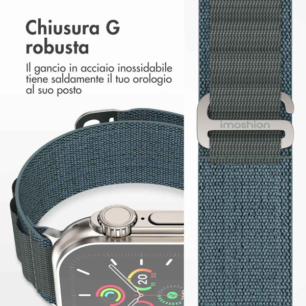 imoshion Cinturino in nylon Alpine Apple Watch | 44/45/46/49 mm - Blu