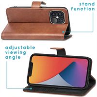 imoshion Cover a libro di Lusso Apple iPhone 13 Pro - Marrone