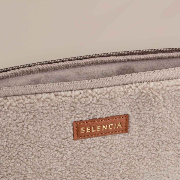 Selencia Cover Teddy per laptop 15-16 pollici - Laptopsleeve - Sand