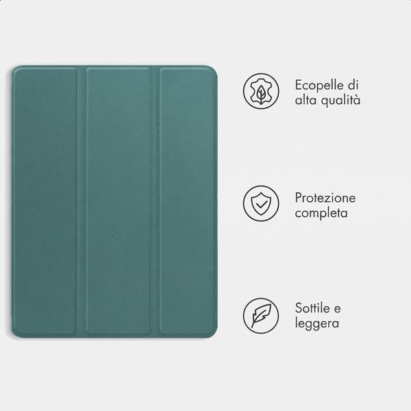 imoshion Cover a libro Trifold Samsung Galaxy Tab A9 Plus - Verde scuro