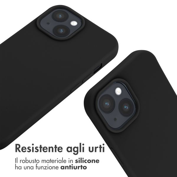 imoshion Cover in Silicone con Cordino Apple iPhone 15 - Nero