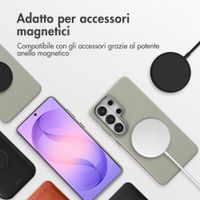 Accezz Cover in Pelle con MagSafe Samsung Galaxy S26 Ultra - Light Grey