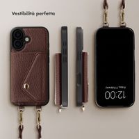 Selencia Cover per telefono Sera con cordino e portacarte a busta Apple iPhone 17 - Chocolate Brown