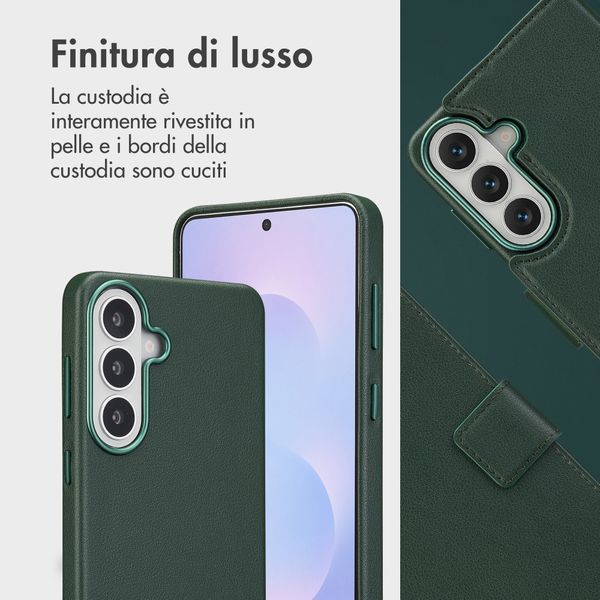 Accezz Cover in pelle 2 in 1 con MagSafe Samsung Galaxy S26 Plus - Cedar Green