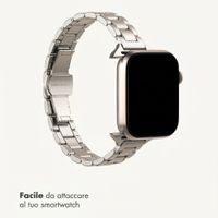 Selencia Cinturino sottile in acciaio a maglie Apple Watch | 38/40/41/42 mm - Luce stellare