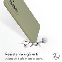 Accezz Cover Posteriore in Silicone Liquido Samsung Galaxy A37 (5G) - Cooper Green