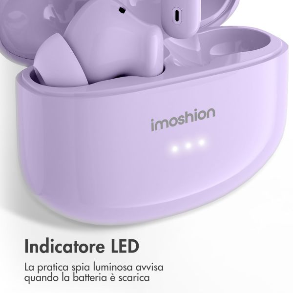imoshion Aura Pro Auricolari in-ear wireless - Cancellazione attiva del rumore (ANC) - Lavender Lilac