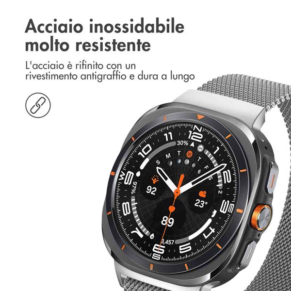 imoshion Cinturino milanese magnetico Samsung Galaxy Watch Ultra (2024/2025) - Argento