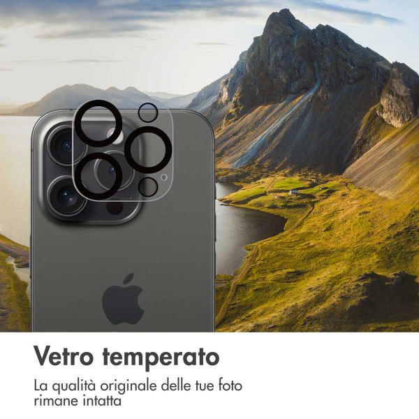 imoshion Protezione fotocamera in vetro 2 Pack Apple iPhone 16 Pro / 16 Pro Max - Nero