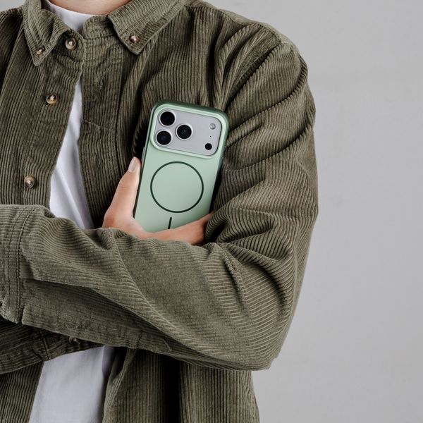 imoshion Cover posteriore Color con Thin MagSafe Ring Samsung Galaxy S25 / S24 - Verde scuro