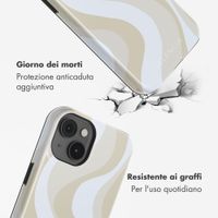 Selencia Cover posteriore Vivid con MagSafe Apple iPhone 14 - Desert Waves Beige