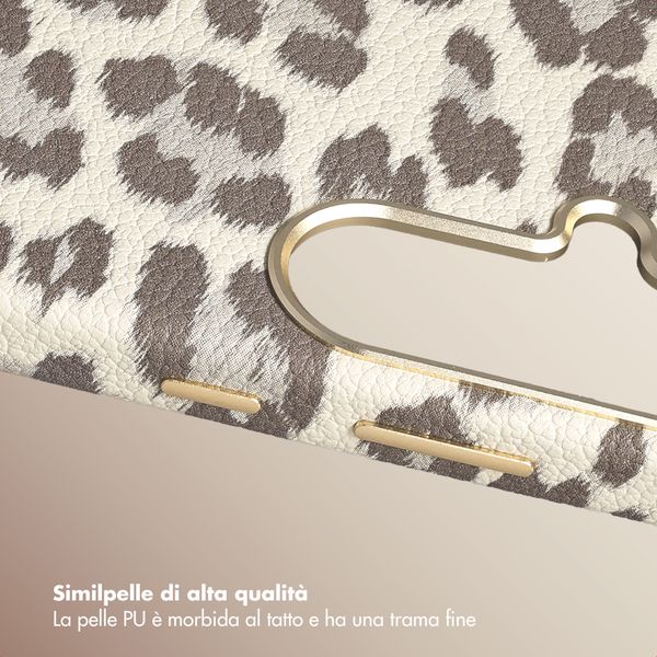 Selencia Cover Sabi Stampa pantera con MagSafe Samsung Galaxy S26 - Soft Ivory