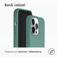 Accezz Cover in silicone liquido con MagSafe Apple iPhone 13 Pro - Verde scuro