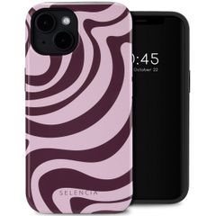 Selencia Cover posteriore Vivid con MagSafe Apple iPhone 14 - Wavy Swirl Pink Plum
