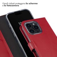 Selencia Cover a libro in vera pelle Apple iPhone 16 Pro - Rosso