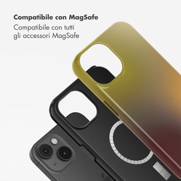 Selencia Cover posteriore Vivid con MagSafe Apple iPhone 14 - Gradient Olive Dust