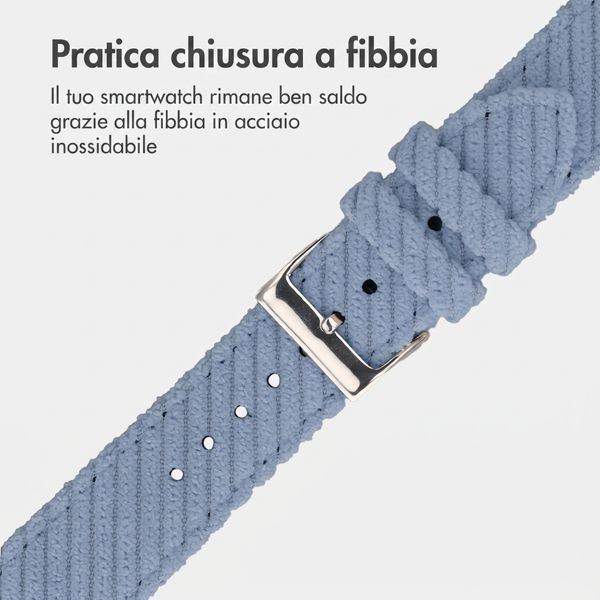 imoshion Cinturino in velluto a coste Apple Watch | 44/45/46/49 mm - Azzurro